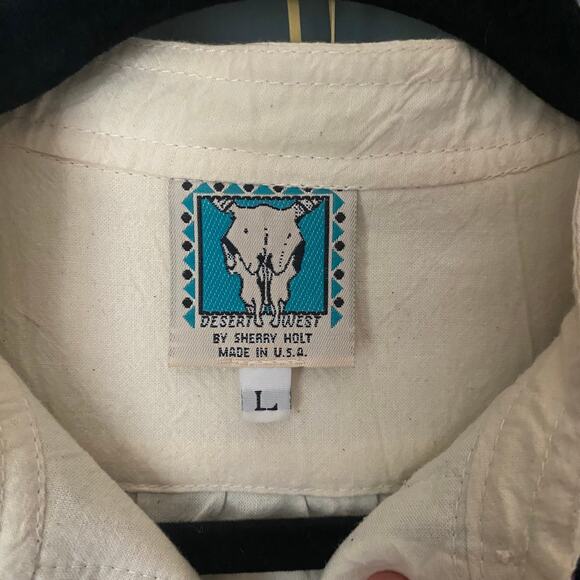 DESERT WEST Sherry Holt VINTAGE Womens L Pleated Cowboy Skirt Shirt Set 2 Piece - Picture 6 of 16
